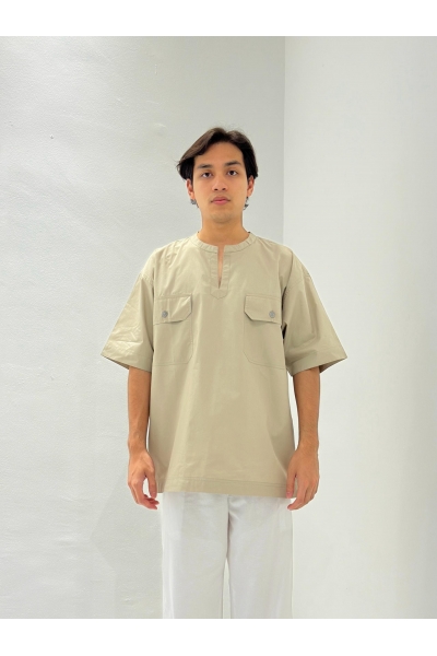 Kurta Short Sleeve Makara, Light Khakis
